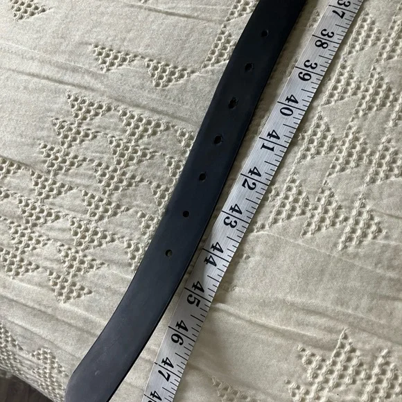 REVOLVE Favorite Daughter Black William Split Decision Leather Belt Size XL - Picture 7 of 9